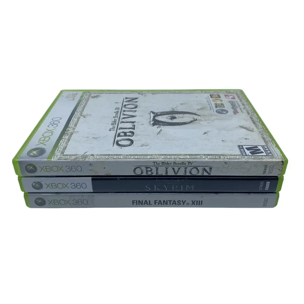 Xbox 360 RPG 3 Game Lot Final Fantasy XIII Oblivion Skyrim Bethesda Square Enix